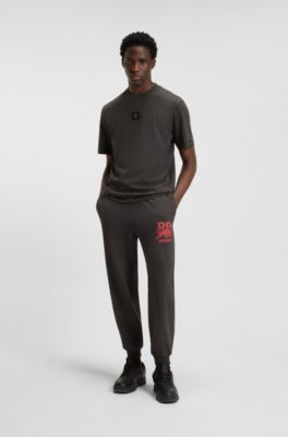 HUGO x RB T-shirt with bull-graphic logo patch, Dark Grey