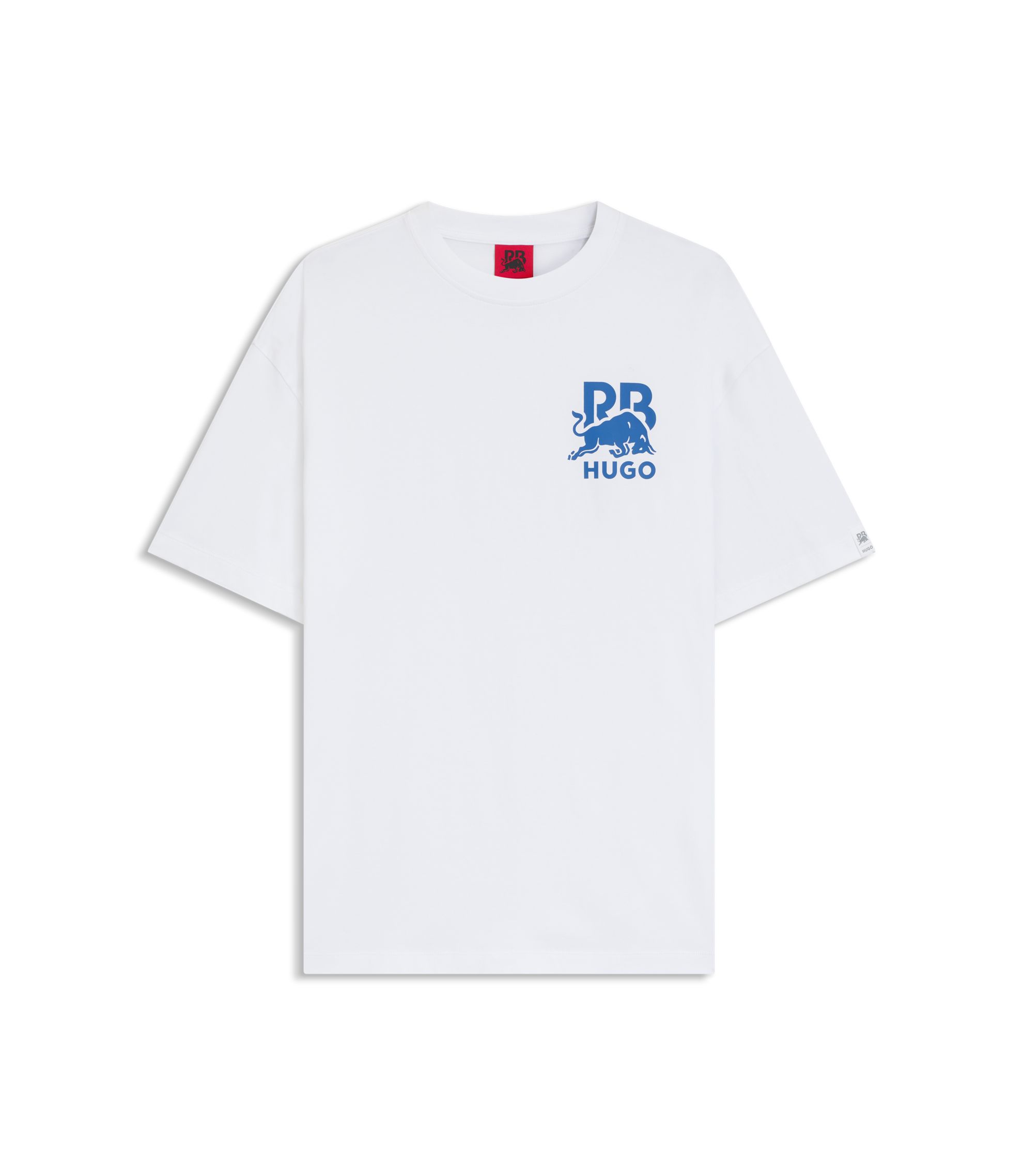 HUGO - HUGO x RB cotton T-shirt with bull-graphic logo - White