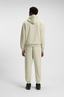 Felpa con cappuccio in terry di cotone HUGO x RB con grafica toro, Beige chiaro