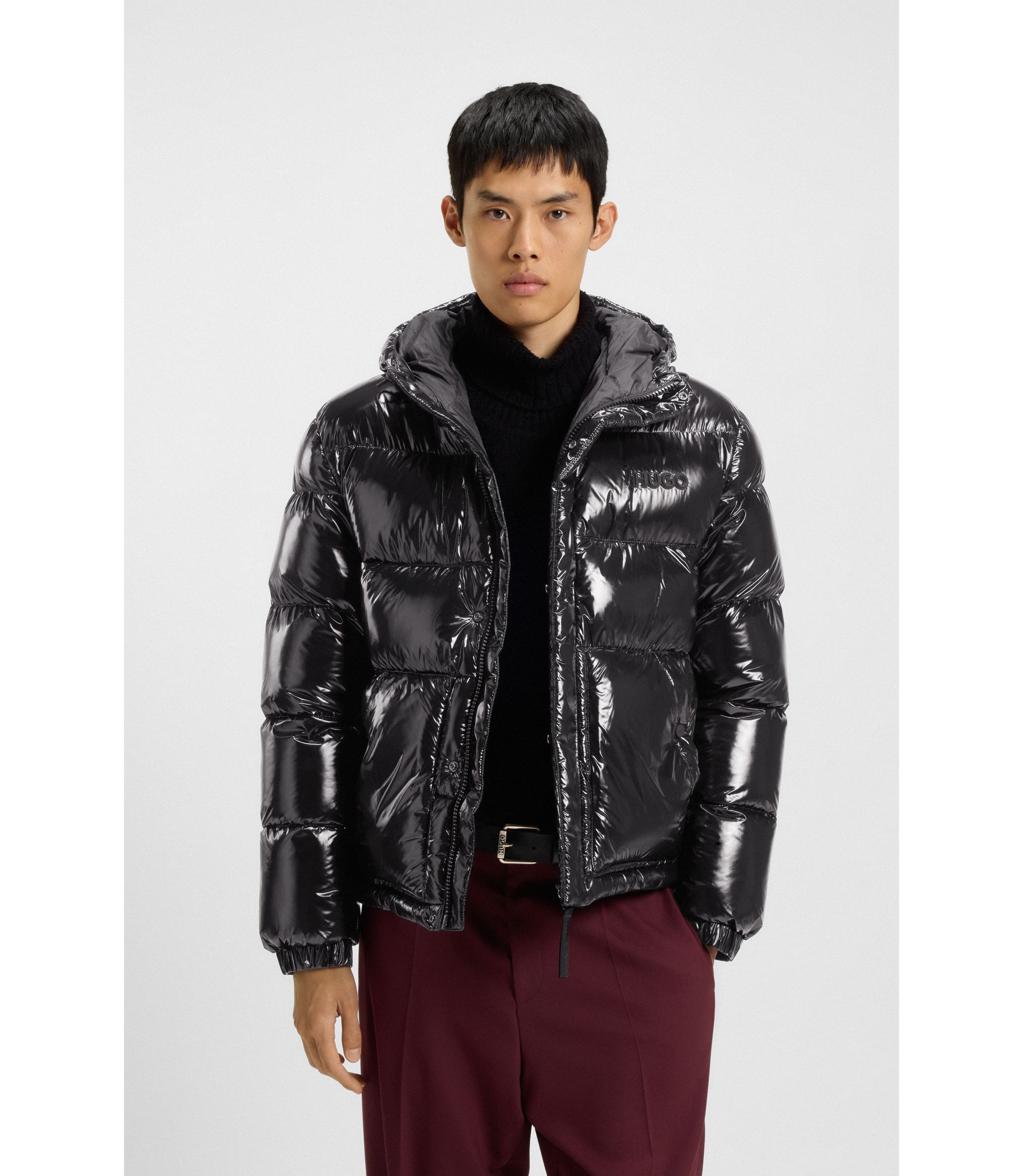 Wasserabweisende Steppjacke aus schimmerndem Gewebe