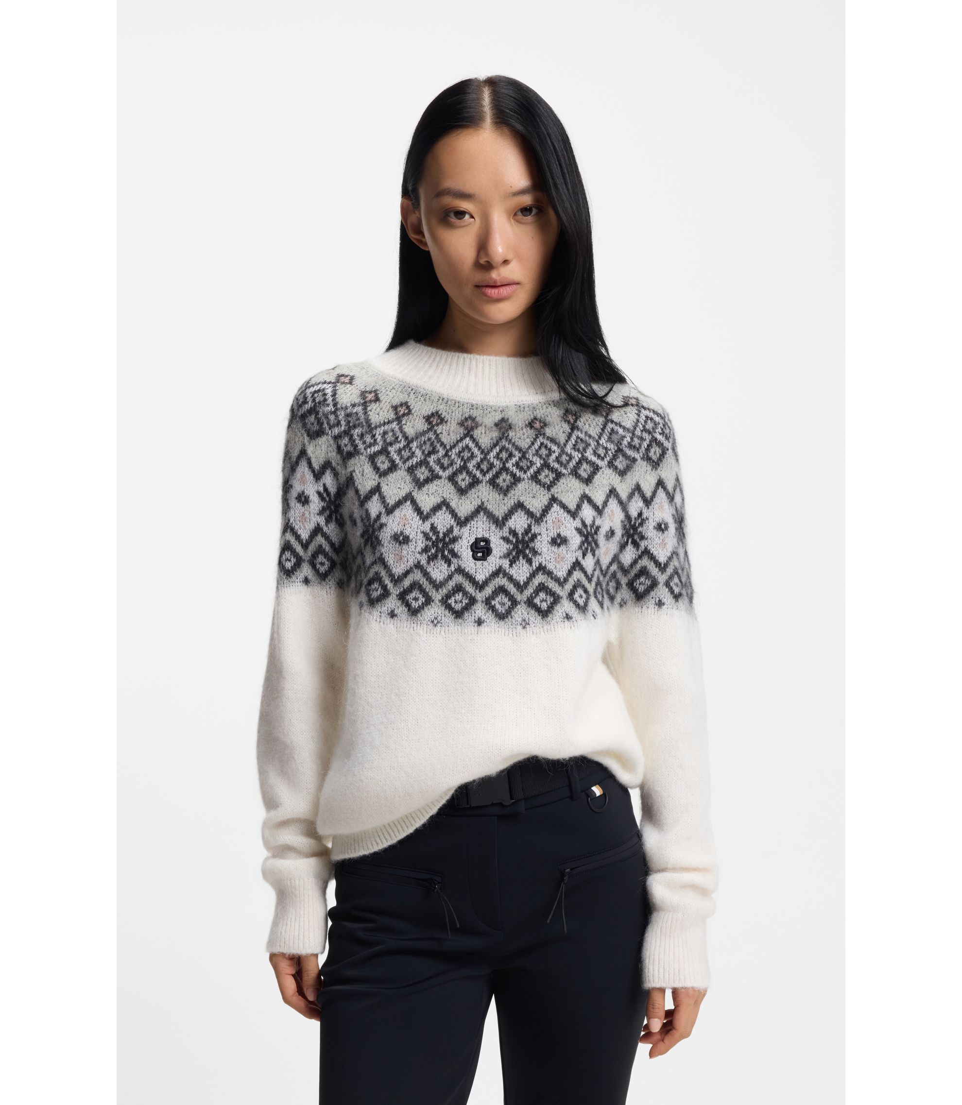 BOSS Skipullover mit Jacquard-Muster