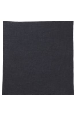 Bandana carr&eacute; en coton, Bleu fonc&eacute;