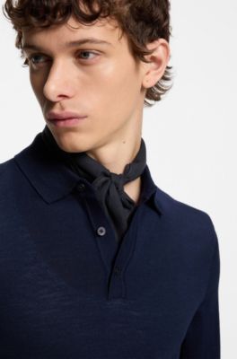 Square bandana in cotton, Dark Blue