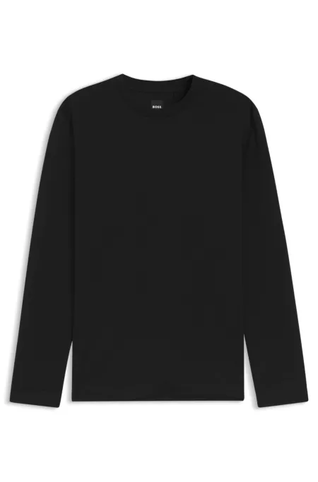 Mercerised-cotton T-shirt with micro pattern