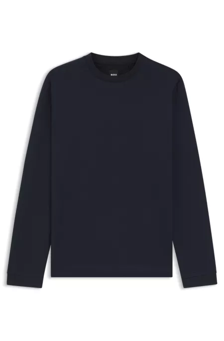 Mercerised-cotton T-shirt with micro pattern