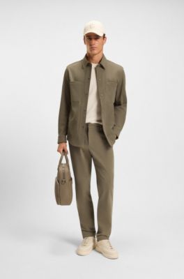 Relaxed-fit jacket in performance corduroy, Light Brown