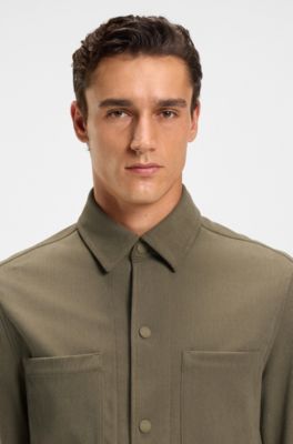 Relaxed-fit jacket in performance corduroy, Light Brown
