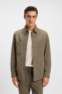 Relaxed-fit jacket in performance corduroy, Light Brown