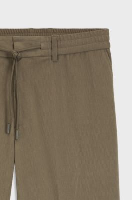 Relaxed-fit stretch trousers in Tech Corduroy, Khaki