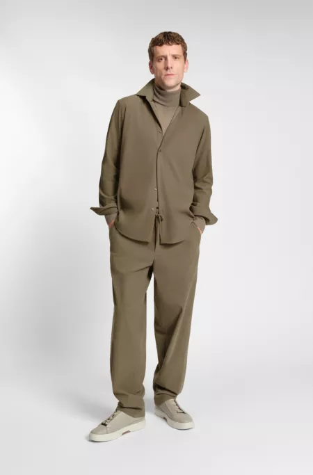 Relaxed-fit stretch trousers in Tech Corduroy