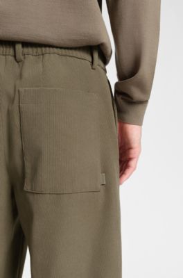 Relaxed-fit stretch trousers in Tech Corduroy, Khaki