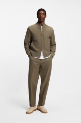 Slim-fit jacket in stretch corduroy, Light Brown