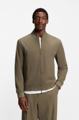 Slim-fit jacket in stretch corduroy, Light Brown