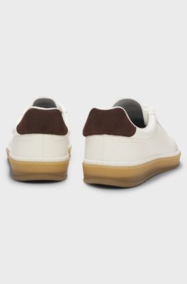 BOSS BY BECKHAM sneakers med lavt skaft, Naturlig