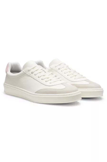 BOSS BY BECKHAM trainers in leather and suede