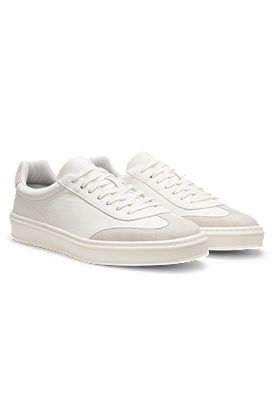 BOSS BY BECKHAM trainers in leather and suede