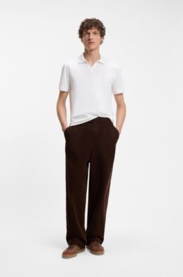 BOSS BY BECKHAM sneakers i l&auml;der och mocka, Brun