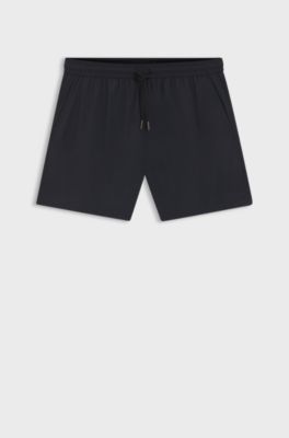 BOSS BY BECKHAM swim shorts in soft-touch fabric, Dark Blue