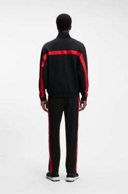 Sweatshirt med lynl&aring;s, Sort