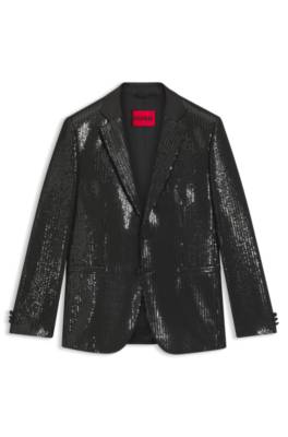 Extra-slim-fit blazer with sequin embellishments 1