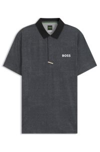 Sportives Paddy Poloshirt aus schnell trocknendem Stretch-Jersey, Dunkelgrau