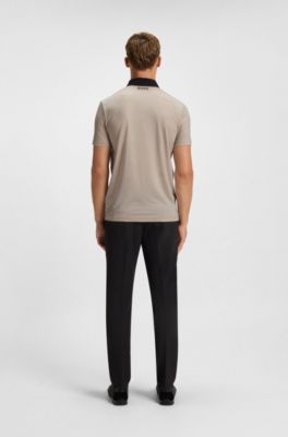 Active Paddy polo shirt in quick-dry stretch jersey, Natural