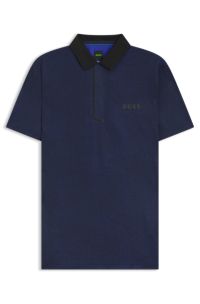 Active Paddy polo shirt in quick-dry stretch jersey, Dark Blue