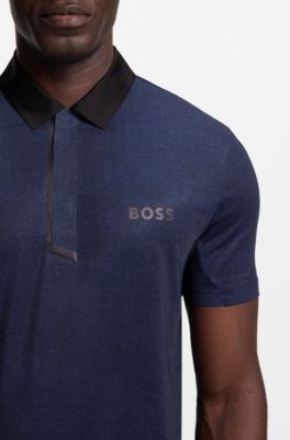 Active Paddy polo shirt in quick-dry stretch jersey, Dark Blue