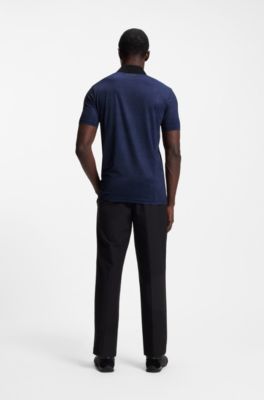 Active Paddy polo shirt in quick-dry stretch jersey, Dark Blue