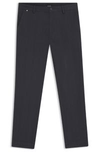 Modern-fit trousers in brushed twill, Dark Blue
