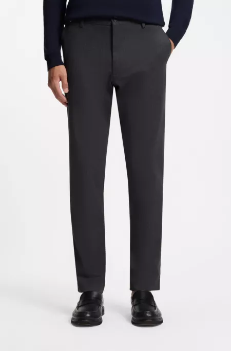 Modern-fit trousers in brushed twill