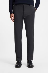 Modern-Fit Hose aus gebürstetem Twill, Dunkelblau