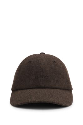 Twill cap with herringbone pattern, Brown