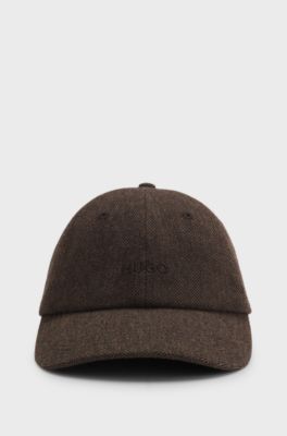 Twill cap with herringbone pattern, Brown