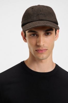 Twill cap with herringbone pattern, Brown