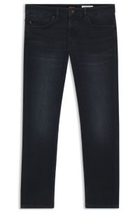 Delaware slim-fit jeans in blue-black soft-motion denim, Dark Blue