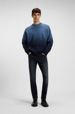 Jean Slim Delaware en denim bleu-noir doux et confortable, Bleu fonc&eacute;