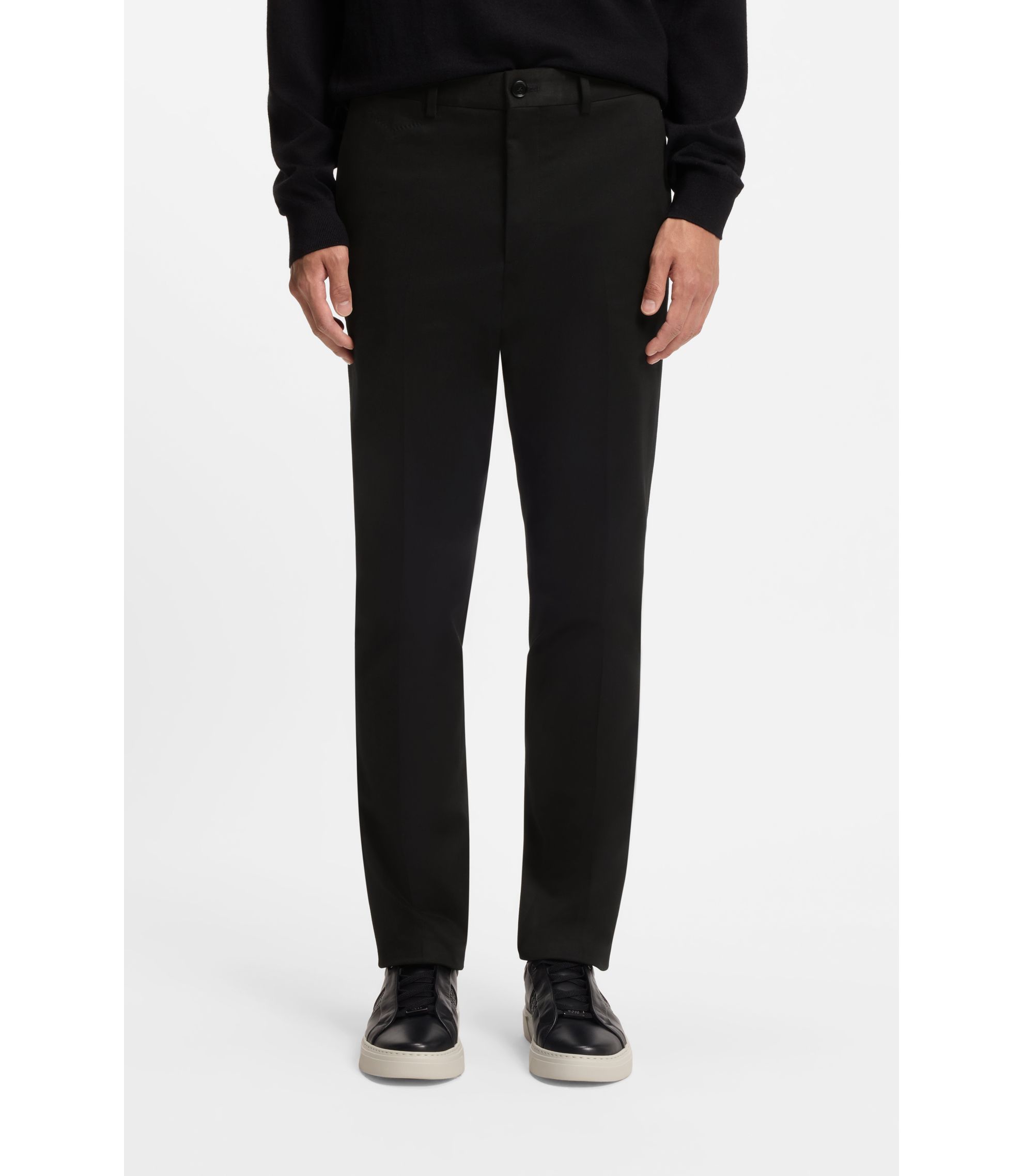 Slim-Fit Hose aus Baumwoll-Mix mit Kaschmir- und Elasthan-Anteil