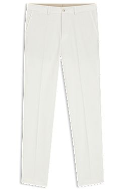 Pantalones slim fit de algodón, cachemira y elástico