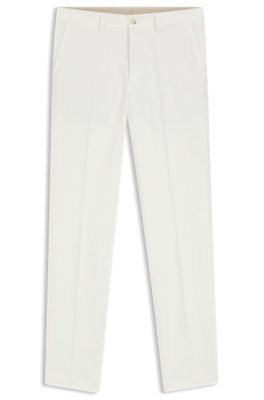 Slim-fit cotton-blend trousers