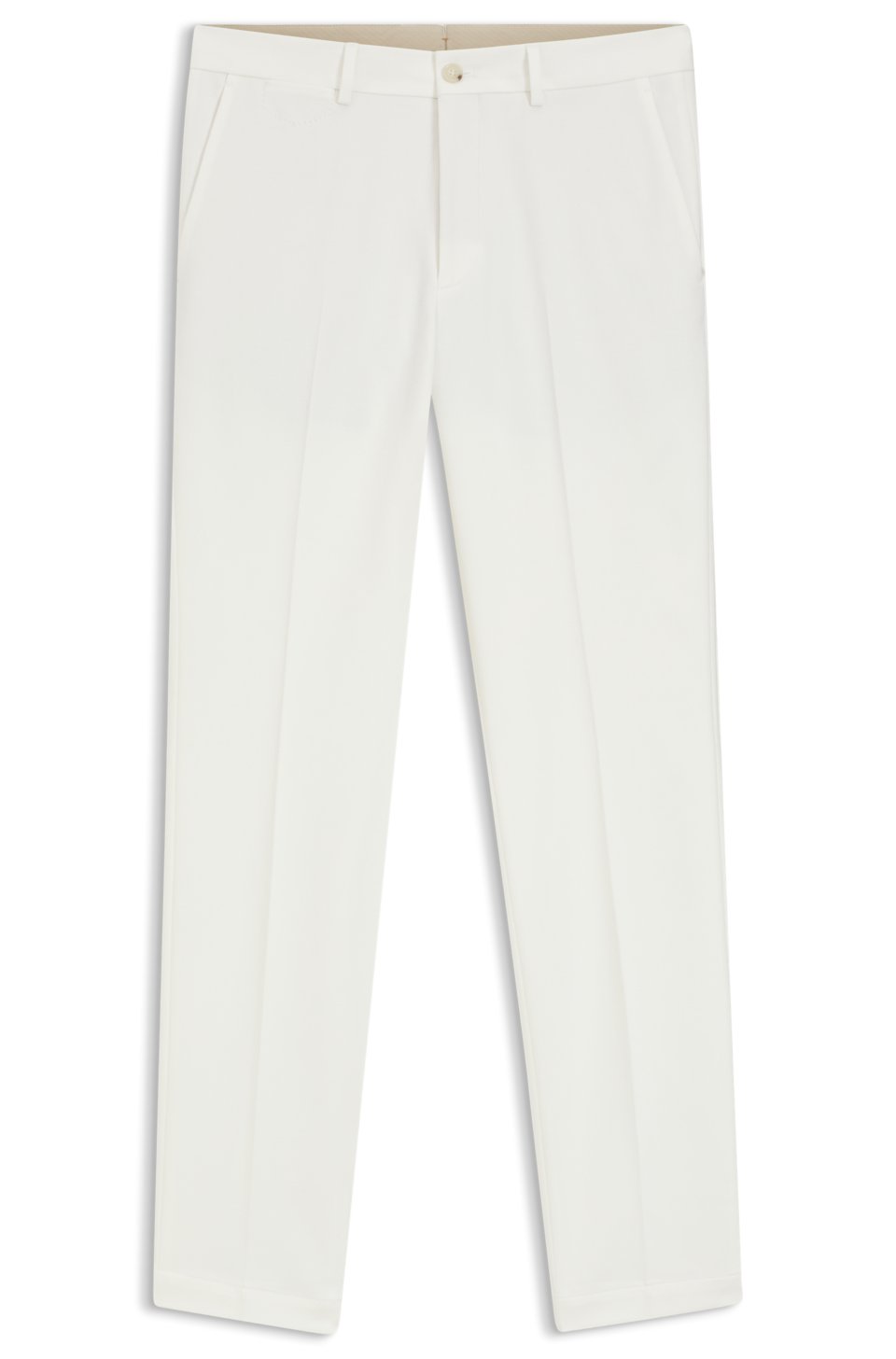 Slim-fit cotton-blend trousers
