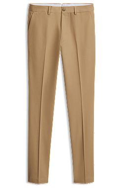Slim-fit cotton-blend trousers