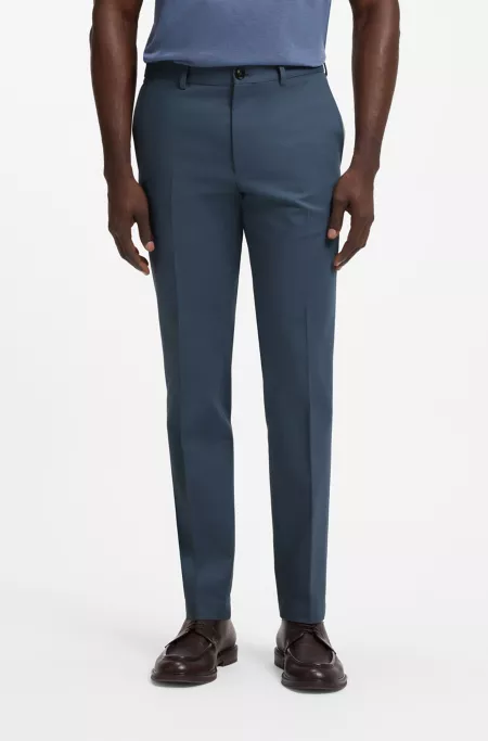 Pantalones slim fit de mezcla de algodón