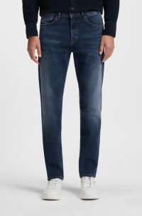 Regular-fit Maine-jeans van blauw soft-motion denim, Donkerblauw