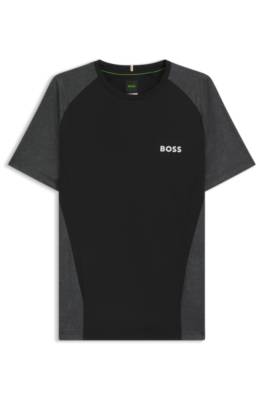 Slim-fit T-shirt in mesh jersey with contrast inserts 1