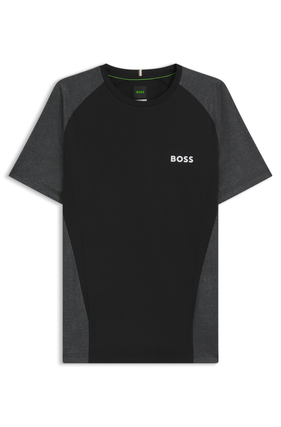 Slim-fit T-shirt in mesh jersey with contrast inserts
