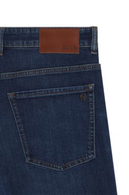 Delaware slim-fit jeans in blue comfort-stretch denim, Dark Blue