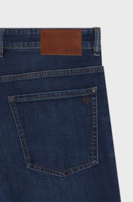 Delaware slim-fit jeans in blue comfort-stretch denim, Dark Blue
