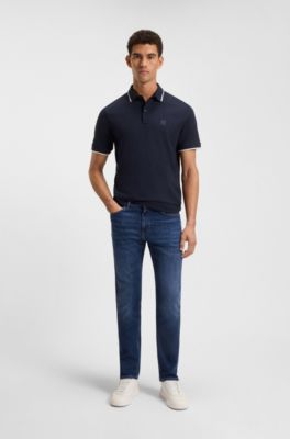 Delaware slim-fit jeans in blue comfort-stretch denim, Dark Blue