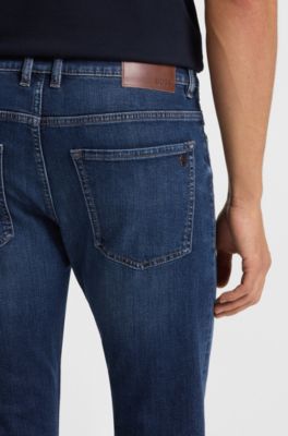 Delaware slim-fit jeans in blue comfort-stretch denim, Dark Blue